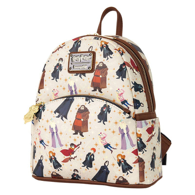 Loungefly Warner Brothers Harry Potter Hogwarts All-Over Print Mini Backpack