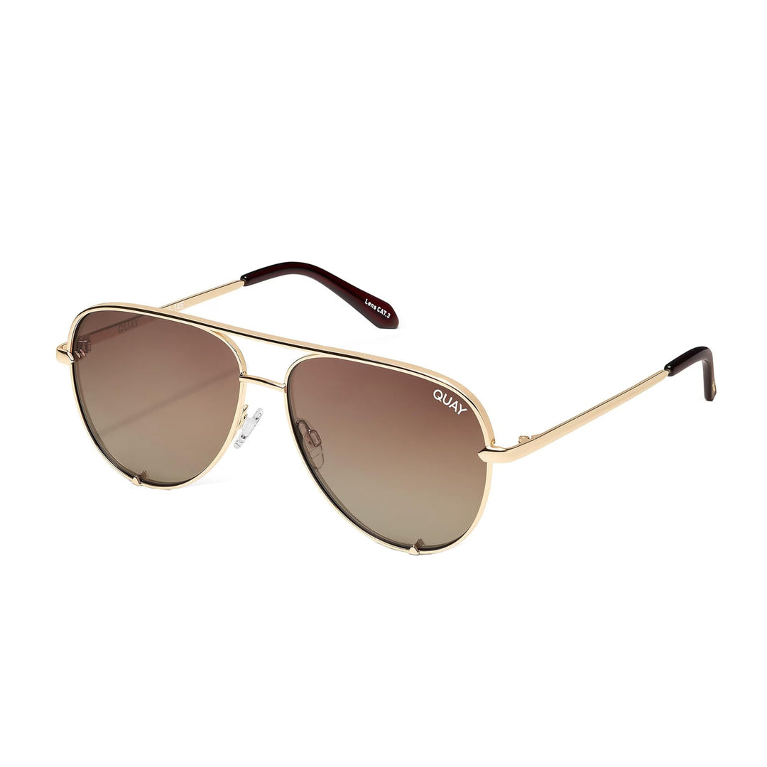 Quay Australia Unisex High Key Wire Frame Aviator Sunglasses