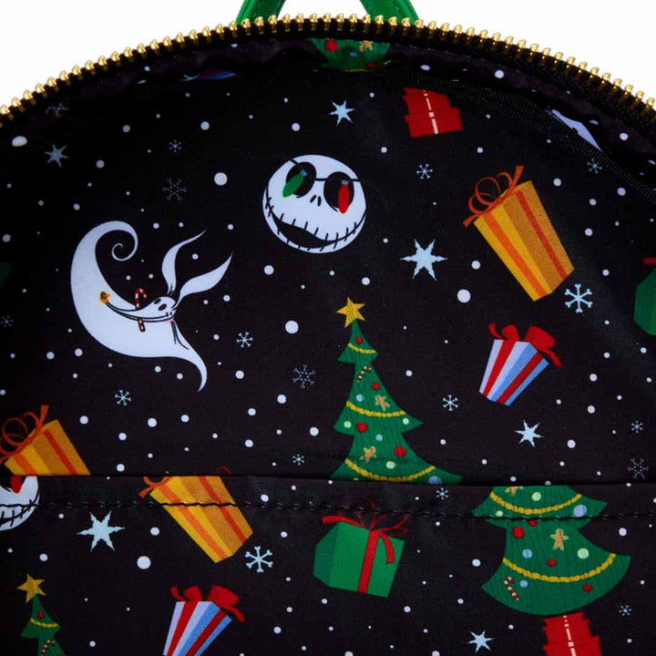 Loungefly Disney The Nightmare Before Christmas Candy Cane Carousel Glow Mini Backpack