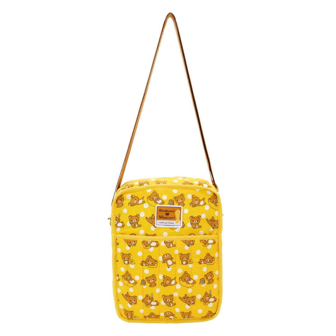 Whatever Makes You Happy Rilakkuma Quilted Reversable Convertible Square Bag