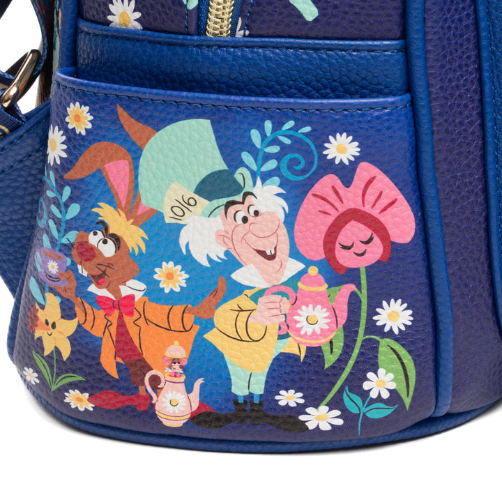 Wondapop Disney Alice In Wonderland Garden Tea Party 11" Vegan Leather Mini Daypack
