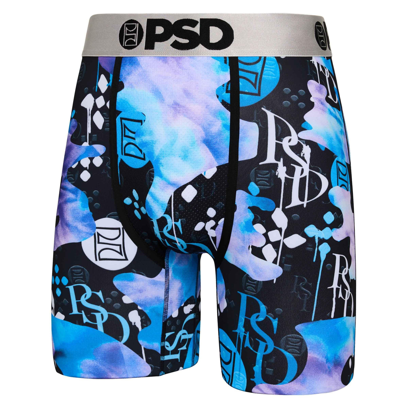 PSD Underwear Men's Camo Drip Boxer Briefs 3-Pack - Black Blue