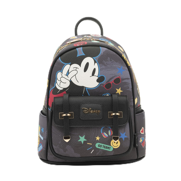 WondaPop Disney Mickey Mouse 11" Vegan Leather Mini Backpack - Front