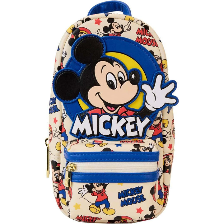 Loungefly Mickey Mouse Classic All-Over Print Stationery Mini Backpack Pencil Case