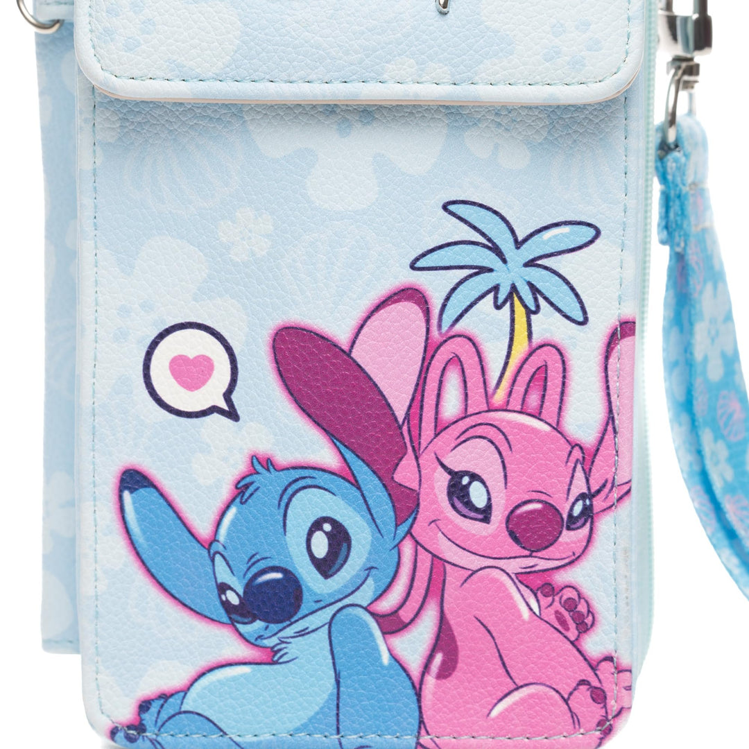 Wondapop Disney Stitch and Angel Crossbody Wallet Cell Phone Wristlet