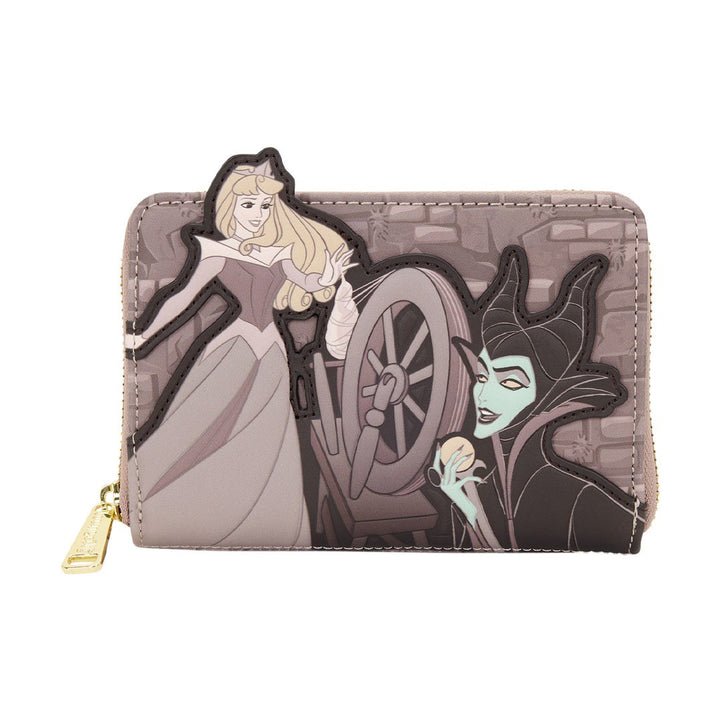 Loungefly Disney Sleeping Beauty Spinning Wheel Zip Around Wallet