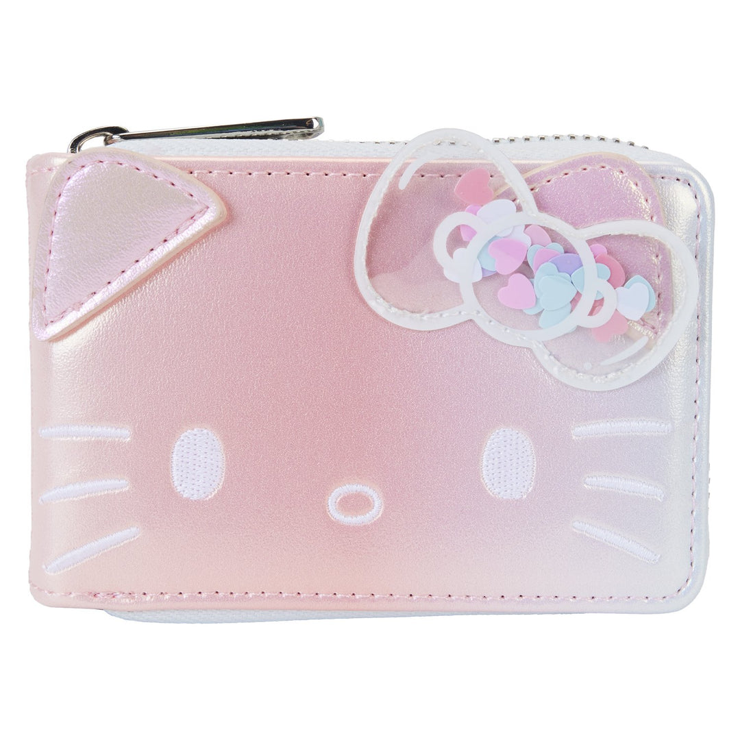 SANWA0991 - Loungefly Sanrio Hello Kitty 50th Anniversary Clear and Cute Cosplay Accordion Wallet - Front