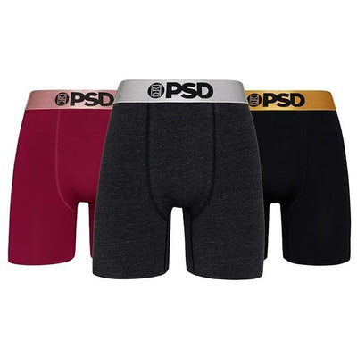 PSD Men's Metallic CTN Boxer Briefs - 3-Pack