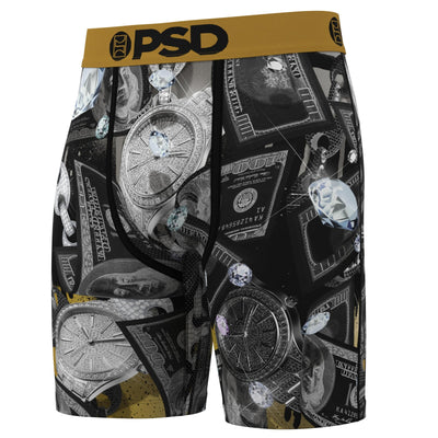 PSD Underwear Men's High Roller Boxer Briefs 3-Pack