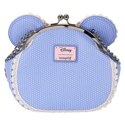 Loungefly Disney Minnie Floral and Lace Kisslock Crossbody Bag