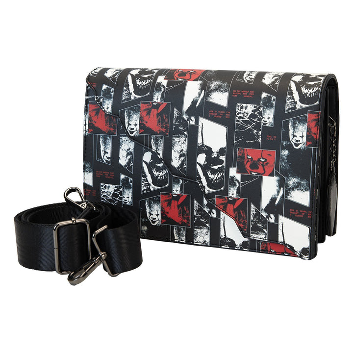 Loungefly Warner Brothers I Heart Horror IT Pennywise Glow Crossbody Bag