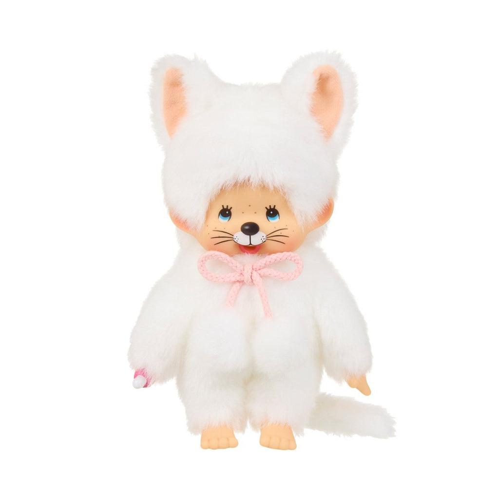Monchhichi Girl as White Cat Plush Toy – 707 Street