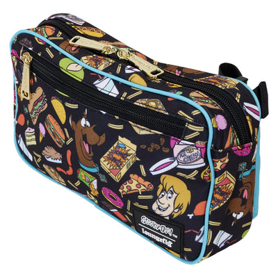 SBDTB0004 - Loungefly Warner Brothers Scooby-Doo Munchies Allover Print Nylon Waist Bag - Top View