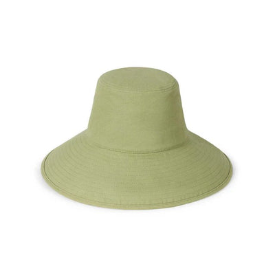 Lack of Color Women's Wide-Brimmed Cotton Canvas Holiday Bucket Hat - Pistachio Front