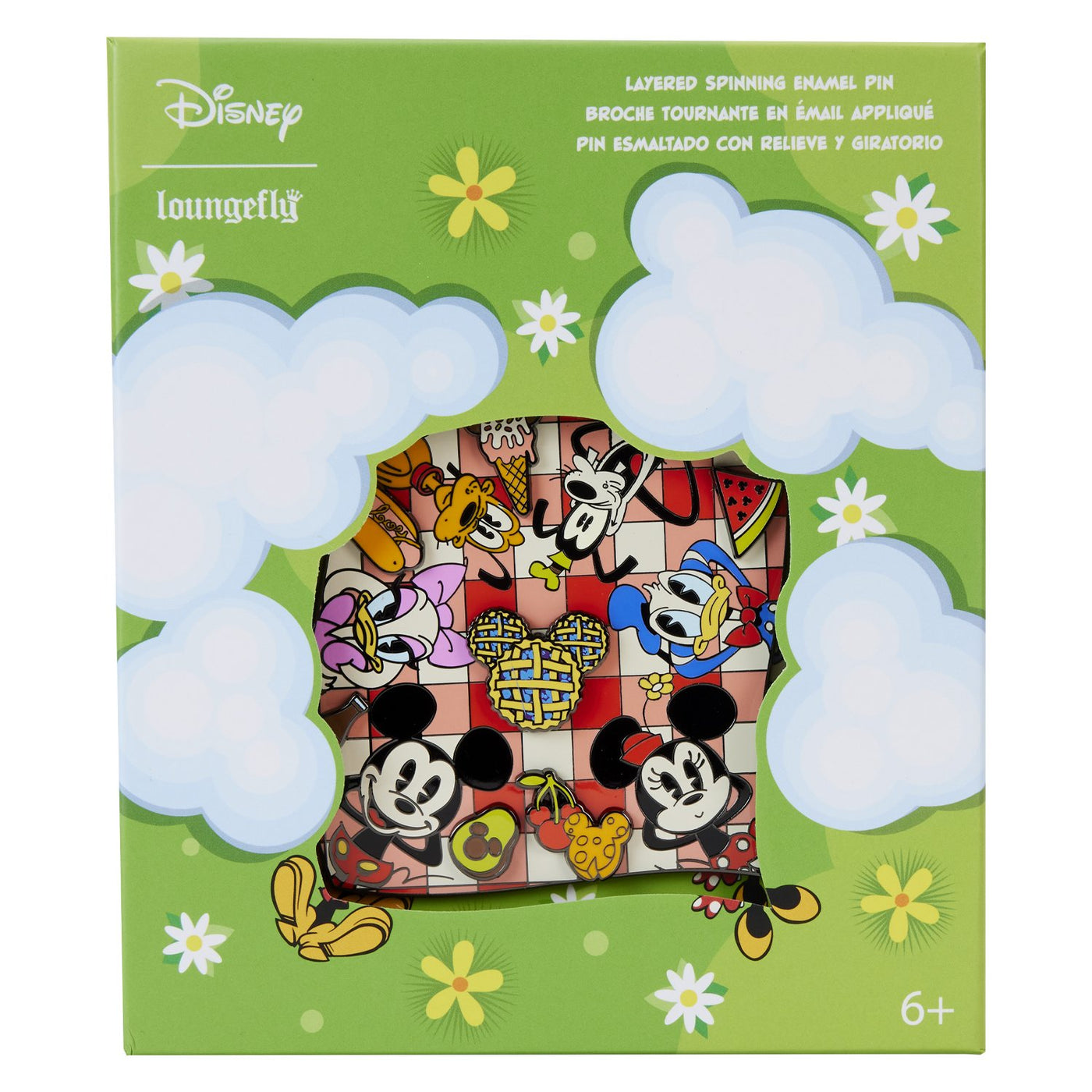 Loungefly Disney Mickey and Friends Picnic 3" Collector Box Pin - Front Packaging