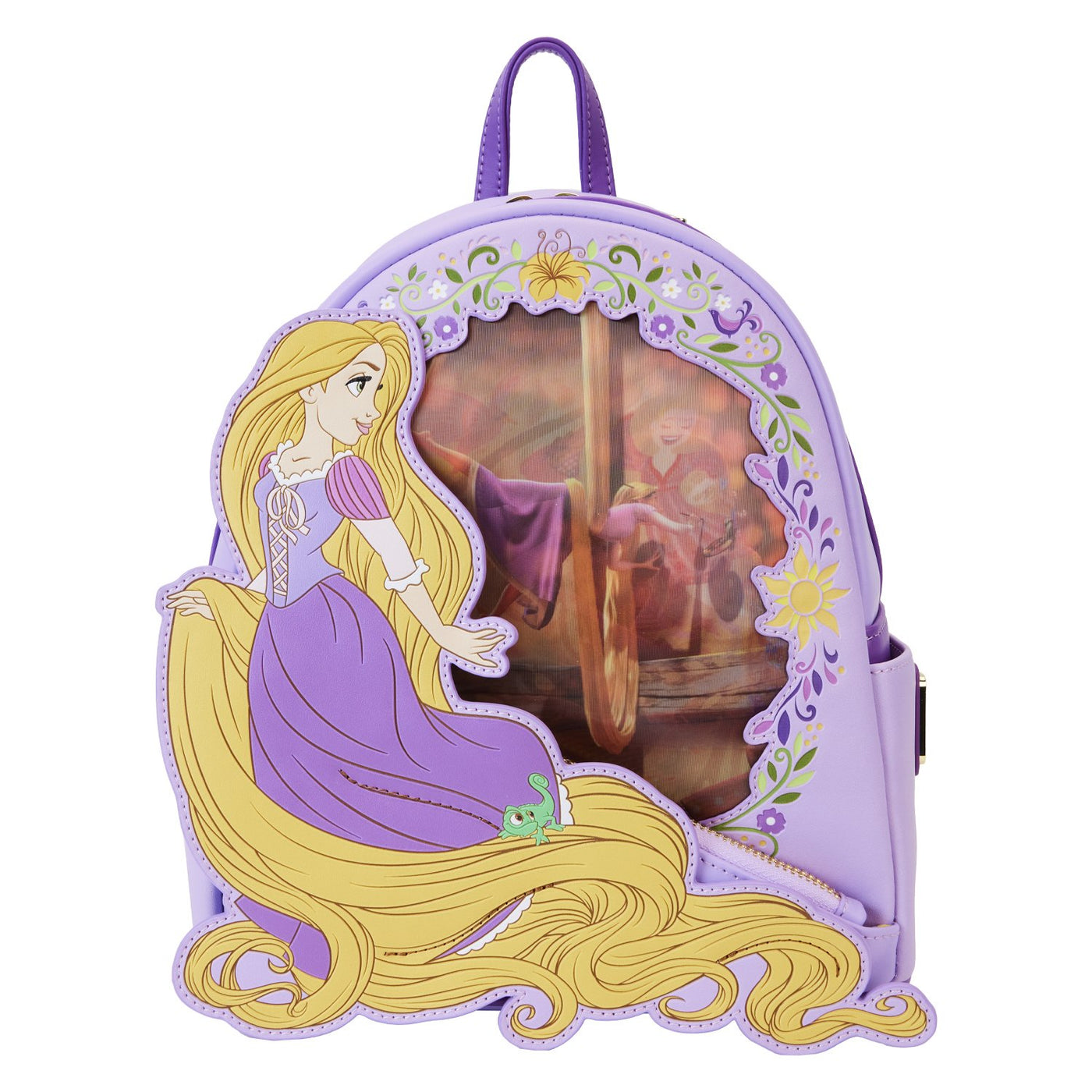 Loungefly Disney Tangled Princess Rapunzel Lenticular Mini Backpack - Front