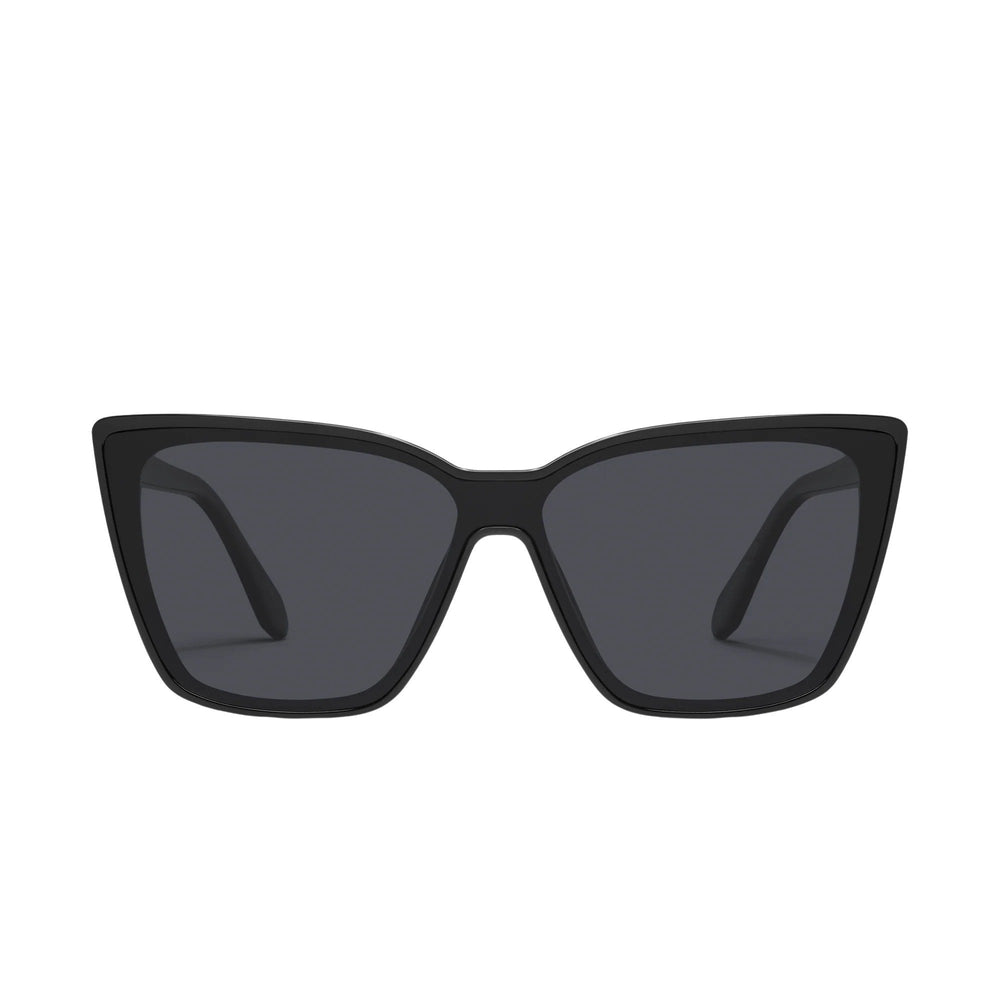 Quay Australia Women's Confidential Cat Eye Square Sunglasses - Front - Black