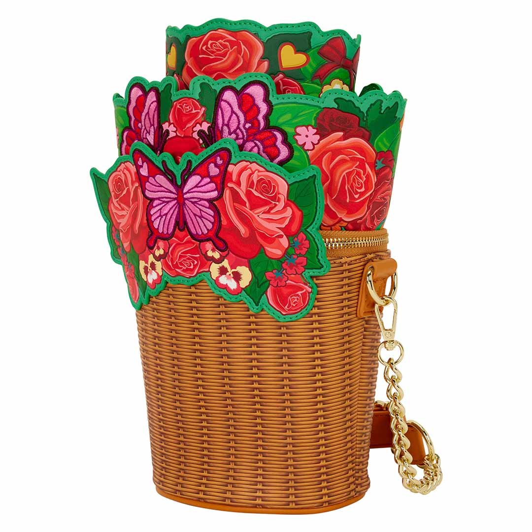 Loungefly Figural Flower Basket Crossbody Bag