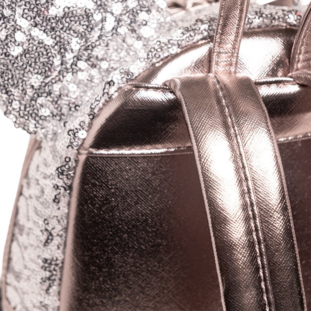 dickies silver hologram mini backpack Loungefly Mini Backpack- Minnie Mouse Silver Sequin