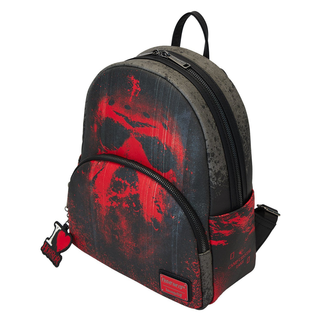 ☆Loungefly☆I Heart Horror Friday The 13th Mini Backpack I Heart Horror Friday The 13th Mini Backpack | Loungefly