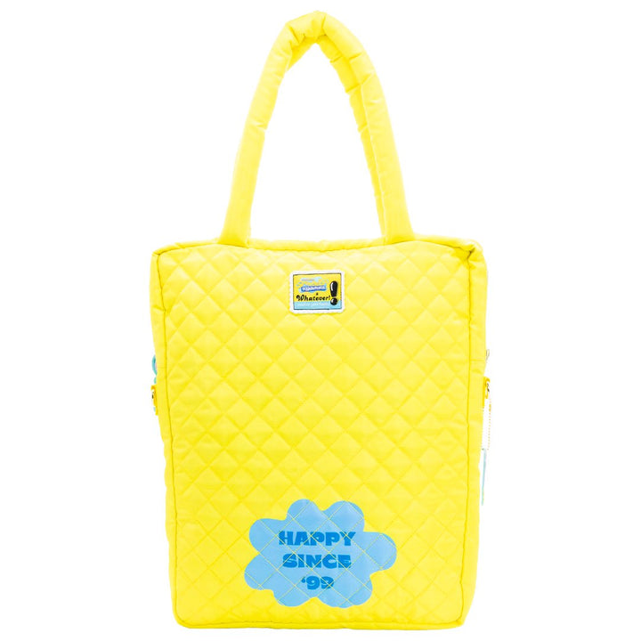 Whatever Makes You Happy Spongebob Quilted Nylon Oversized Tote Bag