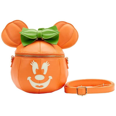 Loungefly Disney Glow Face Pumpkin Minnie Figural Crossbody