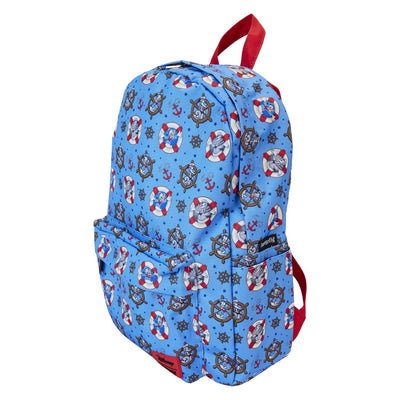 WDBK3643 - Loungefly Disney Donald Duck 90th Anniversary Nylon Backpack - Side View