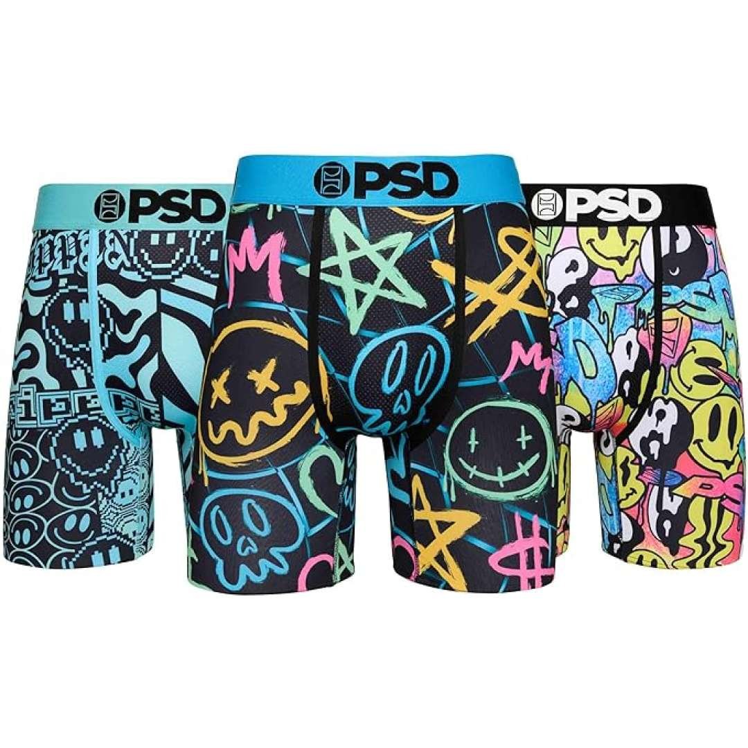 PSD Underwear Men's Smile Gang Boxer Briefs 3-Pack