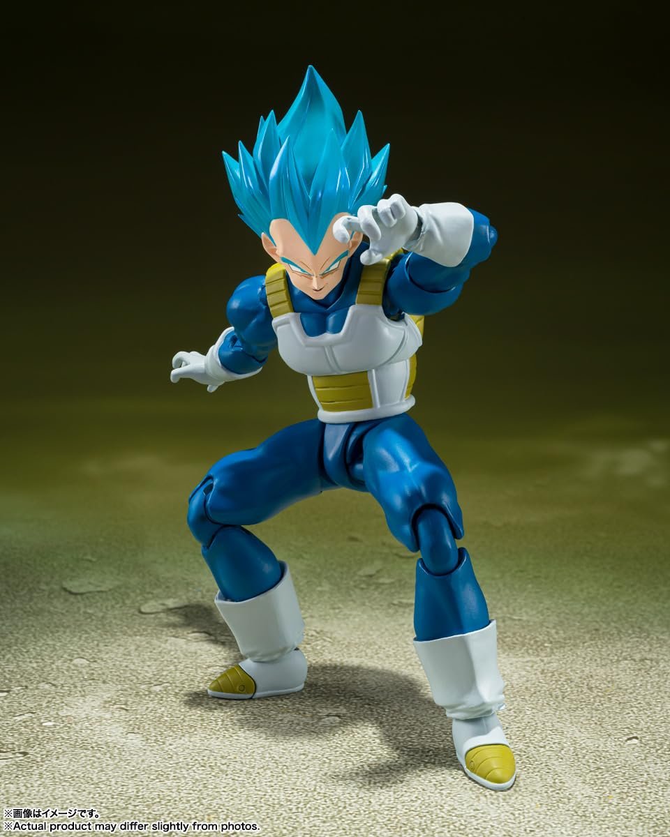 S.H. Figuarts Dragon Ball Super Super Saiyan God Super Saiyan Vegeta - Pride of Penetrating Saiyan - Approx. 5.3 inches (135 mm), PVC &amp; ABS Pre-Painted Action Figure