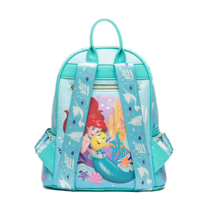 Wondapop Disney The Little Mermaid Under The Sea 11" Vegan Leather Mini Daypack