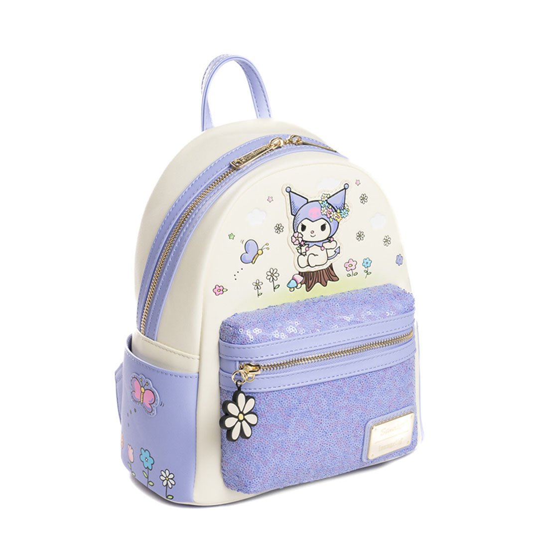 Loungefly Sanrio Kuromi Spring Blossom Sequin Mini Backpack - 707 Street Exclusive