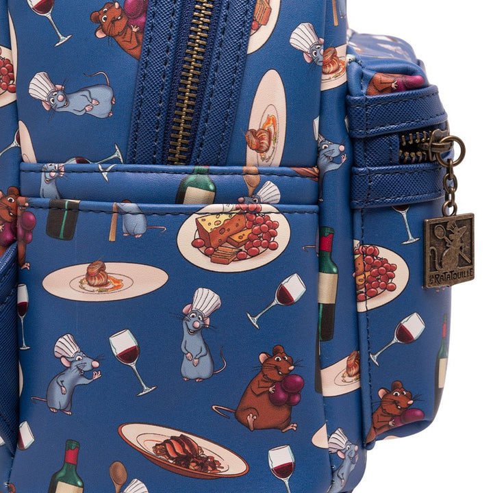 Loungefly Disney Pixar Ratatouille Remy and Emile Allover Print Mini Backpack - 707 Street Exclusive
