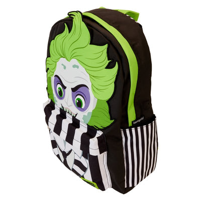 Loungefly Warner Brothers Beetlejuice Cosplay Full Size Nylon Backpack - Top Side