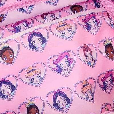 Loungefly Disney Princess Manga Style Allover Print Nylon Mini Backpack