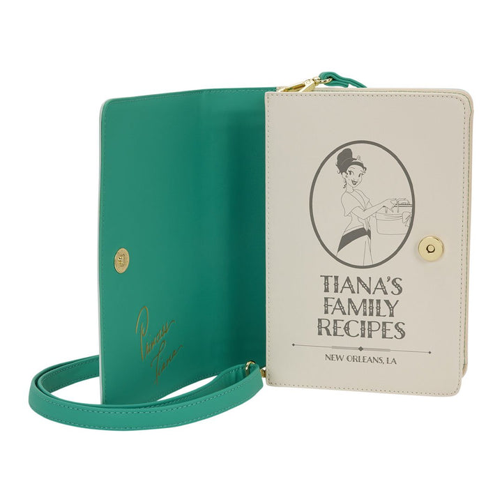 Loungefly Disney Princess and the Frog Princess Tiana Recipe Book Crossbody Bag