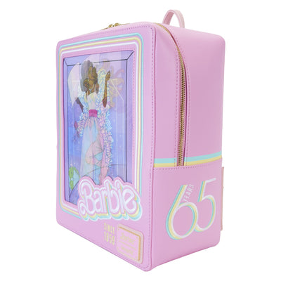 Loungefly Mattel Barbie 65th Anniversary Doll Box Triple Lenticular Mini Backpack - Side Feature 3