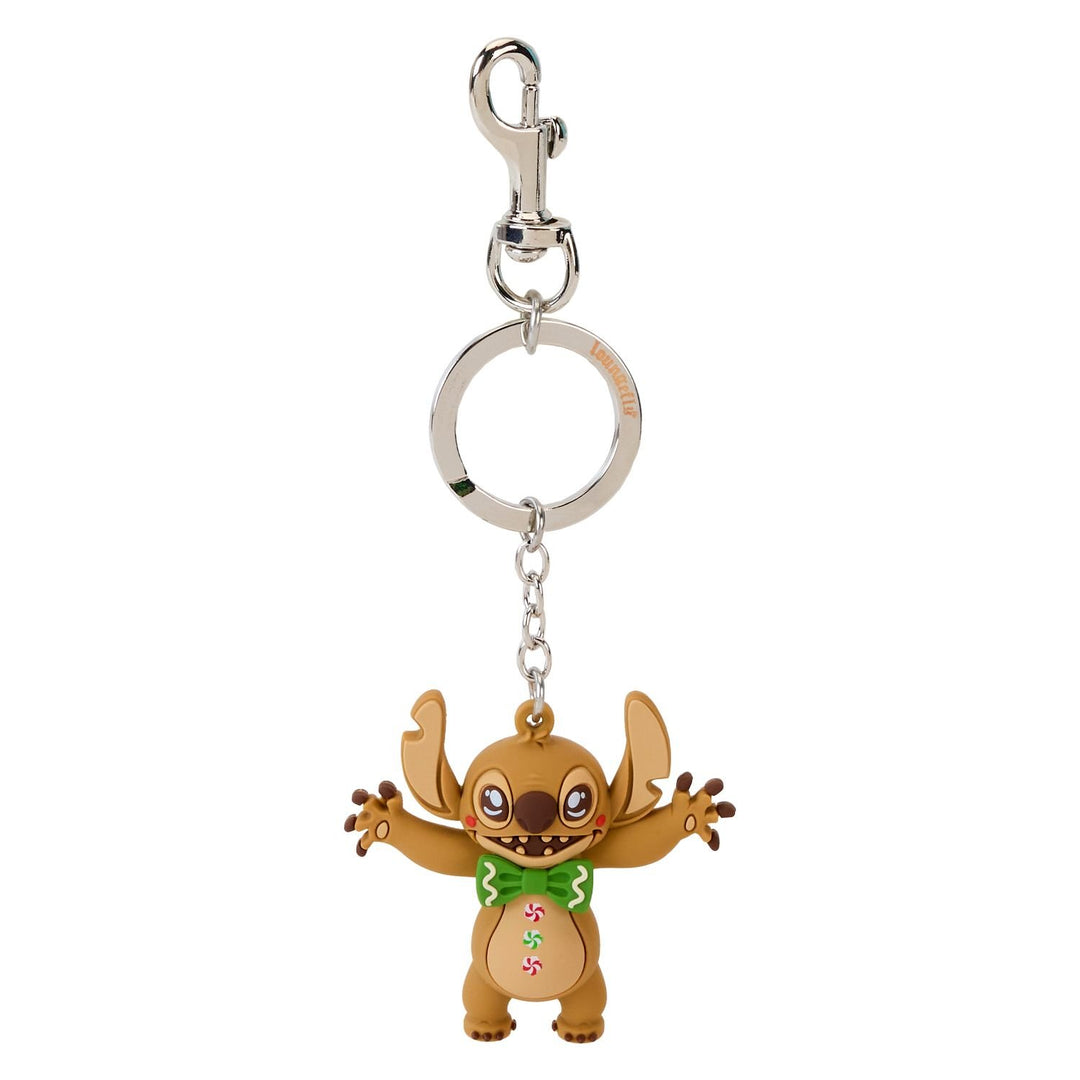 671803528468 - Loungefly Disney Lilo &amp; Stitch Gingerbread Stitch Keychain - front  