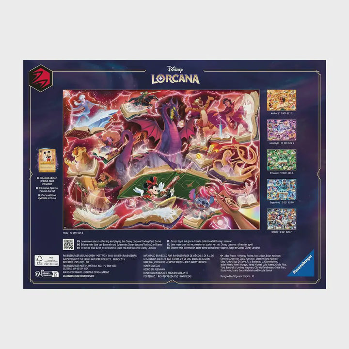 Ravensburger Disney Lorcana - Glimmers of The Realm: Ruby 1000 Piece Jigsaw Puzzle