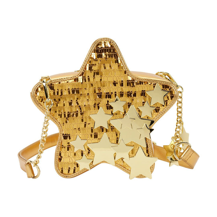 Loungefly Gold Star Sequin Figural Crossbody Bag