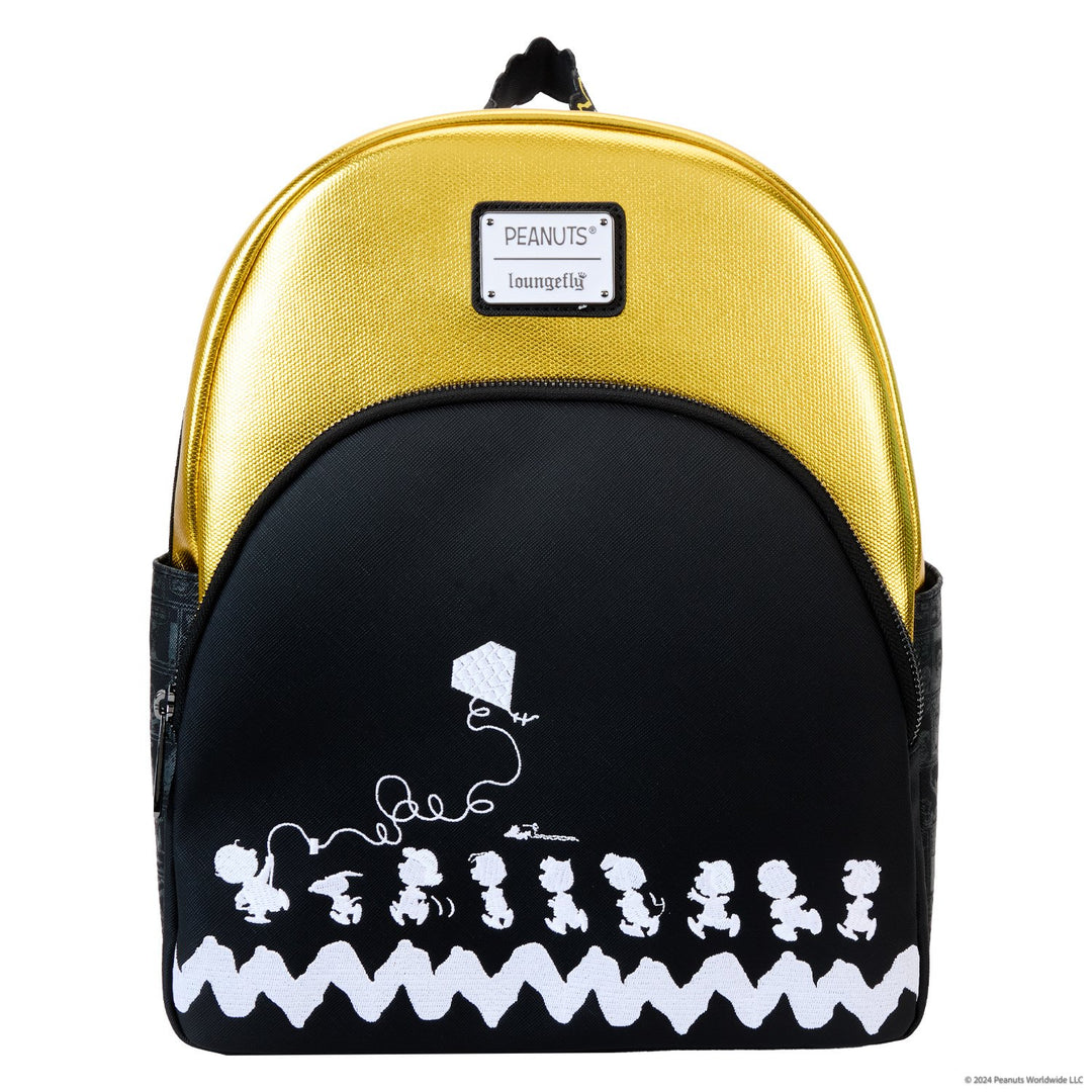 671803531345 - Loungefly Peanuts 75th Anniversary Snoopy &amp; Gang Mini Backpack - front  