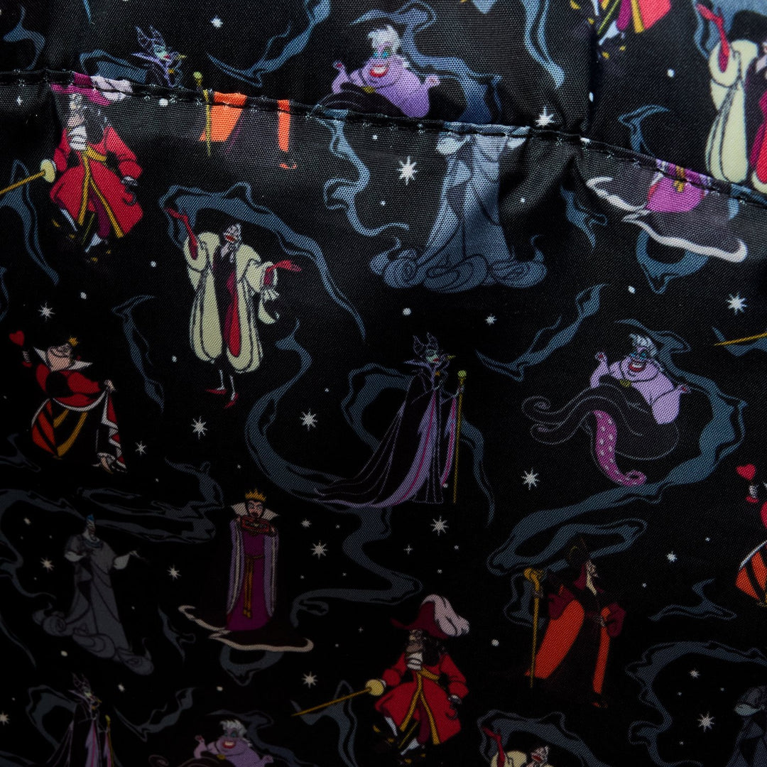 Loungefly Disney Villains Iridescent All-Over Print Convertible Backpack &amp; Tote Bag