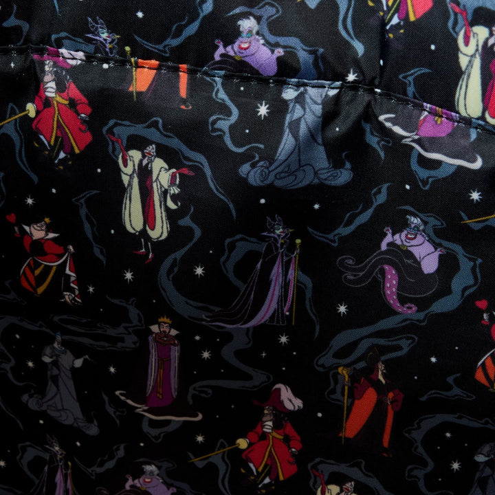 Loungefly Disney Villains Iridescent All-Over Print Convertible Backpack &amp; Tote Bag