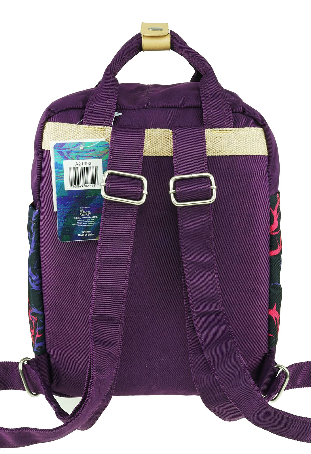 KBNL Disney Maleficent 12" Nylon Mini Backpack - Back