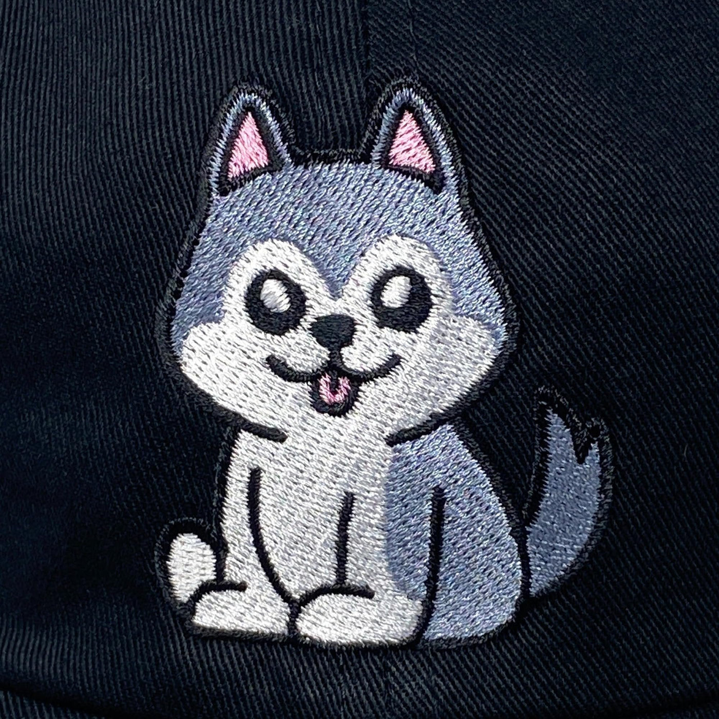 707 Street Furry Friends Embroidered Baseball Dad Hat - Silly Husky