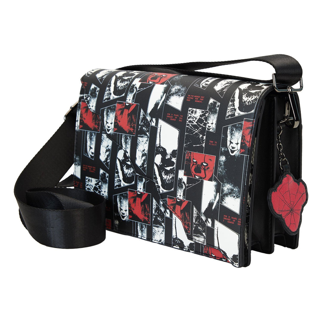Loungefly Warner Brothers I Heart Horror IT Pennywise Glow Crossbody Bag