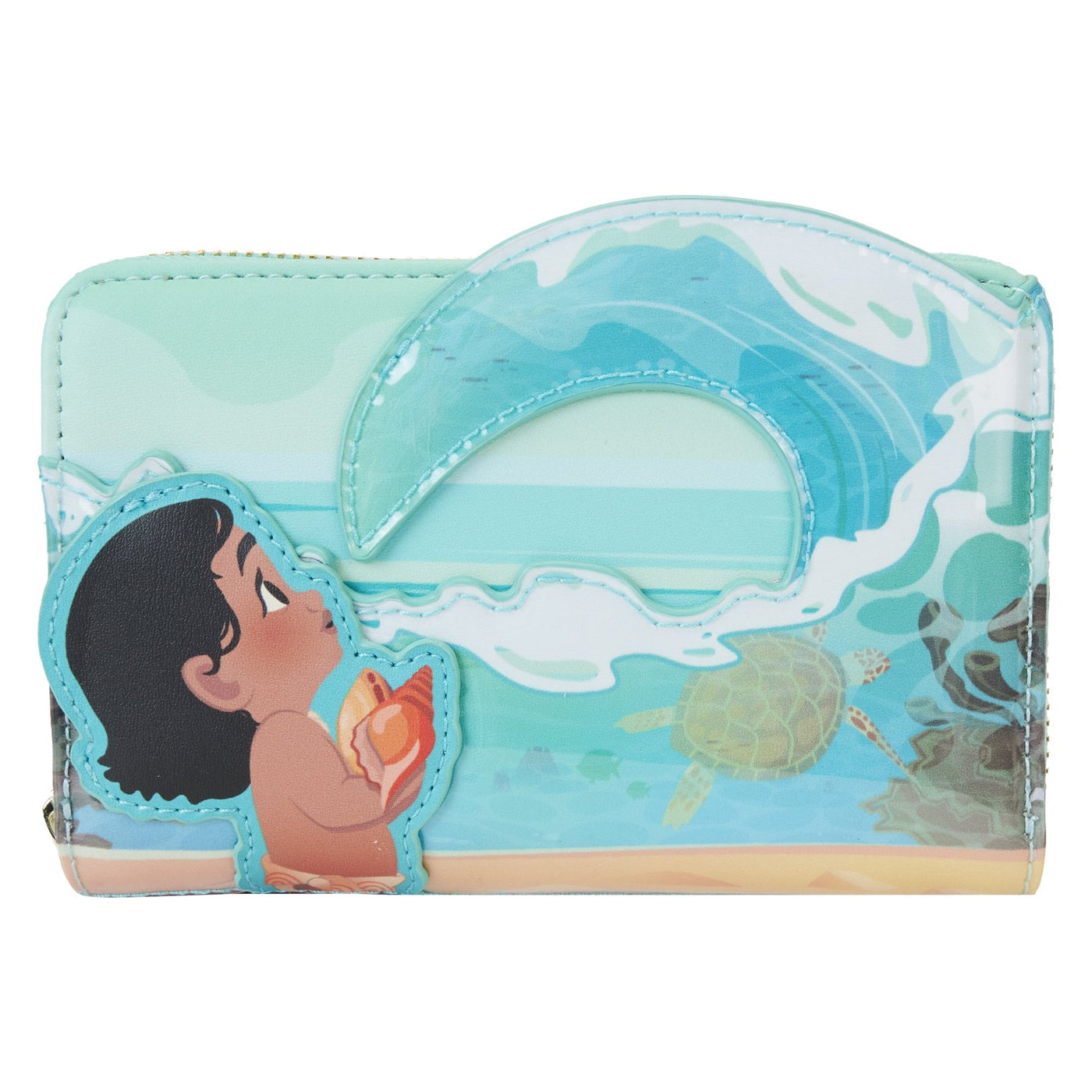 Loungefly Disney Moana Ocean Waves Zip-Around Wallet - Front