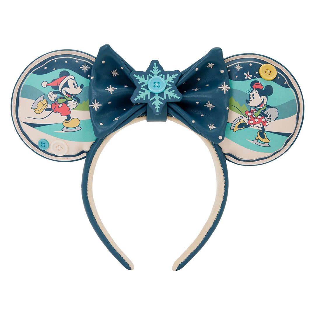 Loungefly Disney Mickey &amp; Minnie Holiday Ear Headband