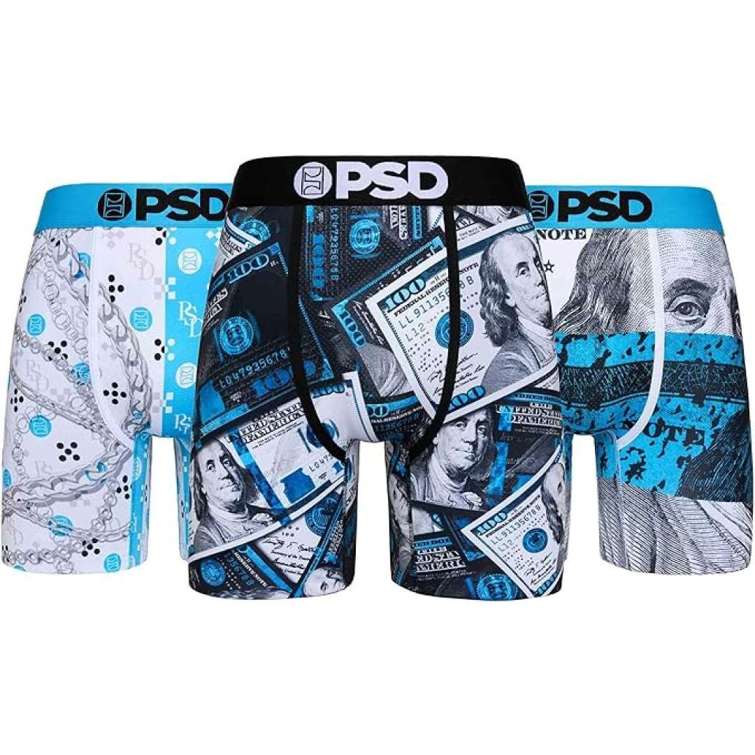 PSD Men's Powder Blue 3-Pack Boxer Briefs