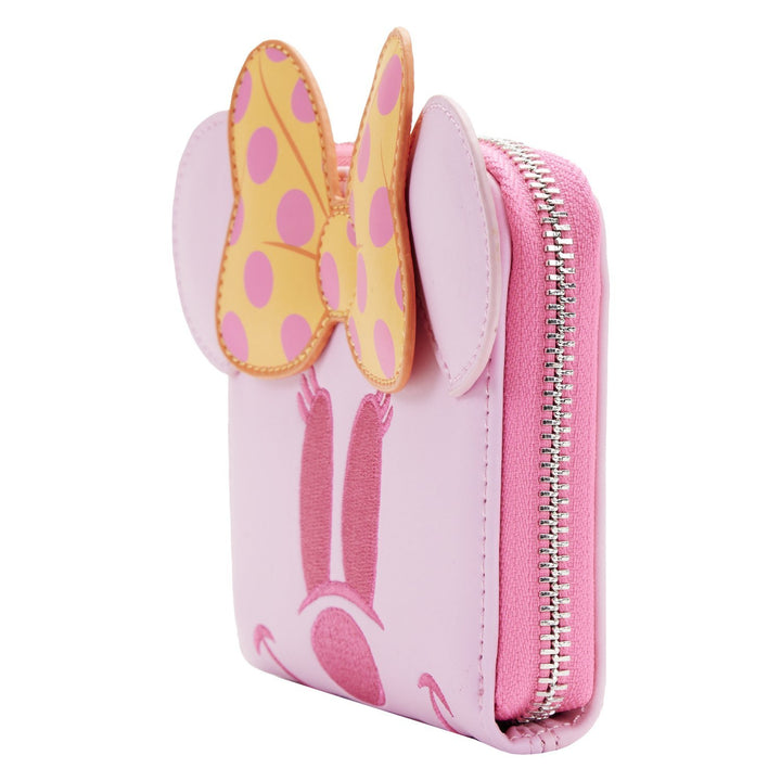 Loungefly Disney Pastel Ghost Minnie Glow in the Dark Zip-Around Wallet