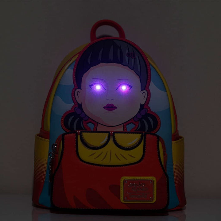 Loungefly Netflix Squid Game Light Up Singing Young Hee Cosplay Mini Backpack - 707 Street Exclusive